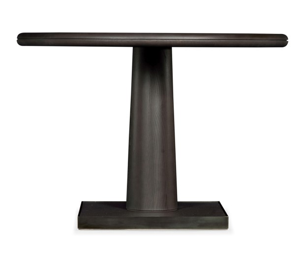 Round Dark Brown Ash Dining Table 41