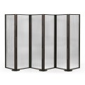 Dark Brown Ash & Grooved Glass Screen