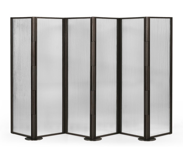 Dark Brown Ash & Grooved Glass Screen