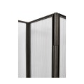 Dark Brown Ash & Grooved Glass Screen