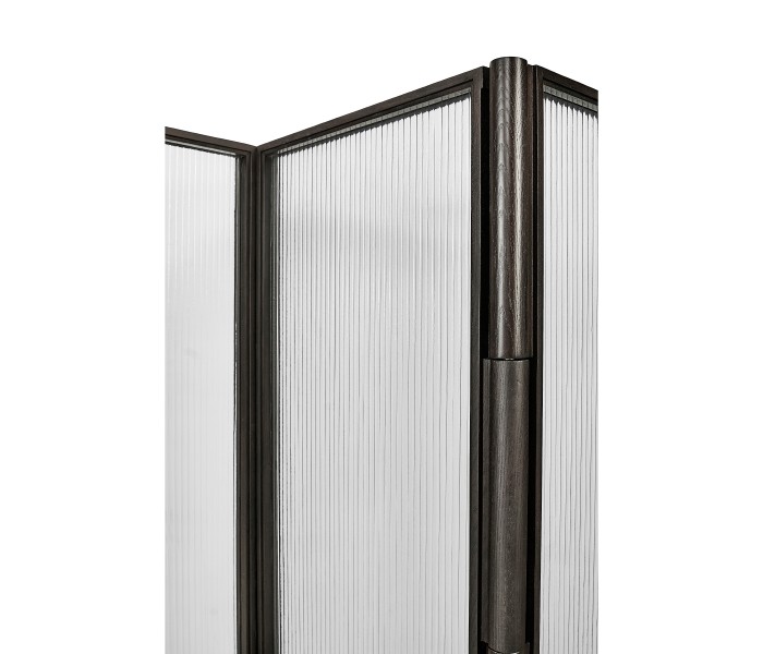 Dark Brown Ash & Grooved Glass Screen