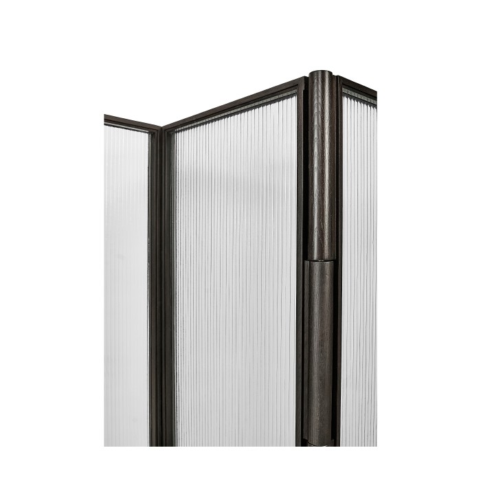 Dark Brown Ash & Grooved Glass Screen