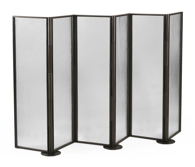 Dark Brown Ash & Grooved Glass Screen