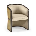 Dark Brown Ash & Woven Rattan Tub Chair