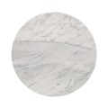 Round Stainless Steel & Faux Calacatta Oro Marble Side Table