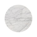 Round Charcoal Grey & Faux Calacatta Oro Marble Side Table