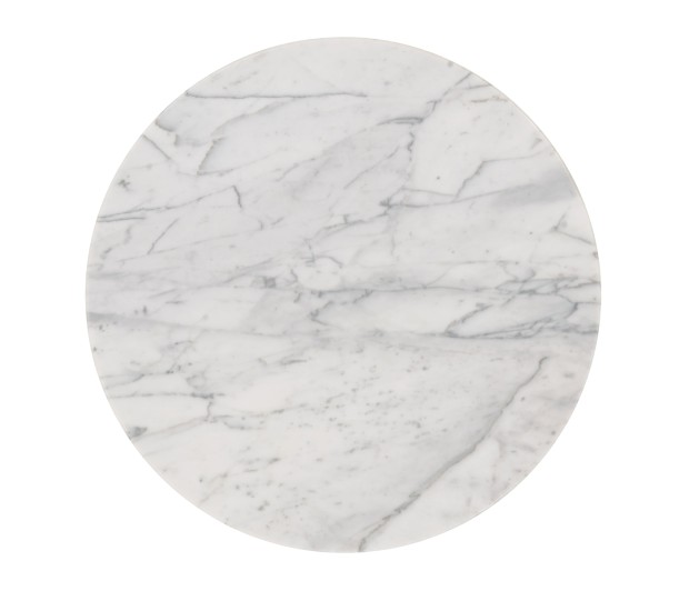 Round Charcoal Grey & Faux Calacatta Oro Marble Side Table