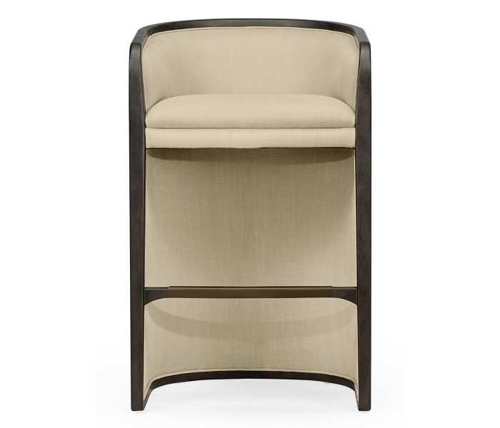 Dark Brown Ash Tub Bar Stool