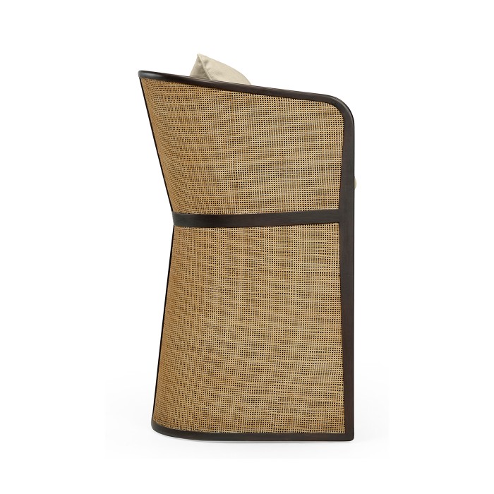Dark Brown Ash Tub Bar Stool