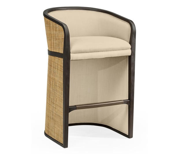 Dark Brown Ash Tub Bar Stool