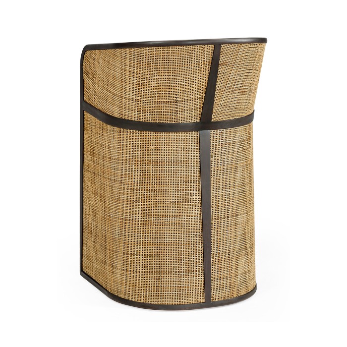 Dark Brown Ash Tub Bar Stool