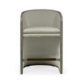 Grey & Dark Grey Rattan Tub Counter Stool
