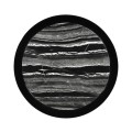 Small Black Gloss Side Table with Marble Top