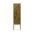 Op Art Diamond Bright Satinwood Left Drinks Cabinet