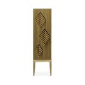 Op Art Diamond Bright Satinwood Right Drinks Cabinet