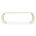 Curved Edges Ivory Eggshell Coffee Table
