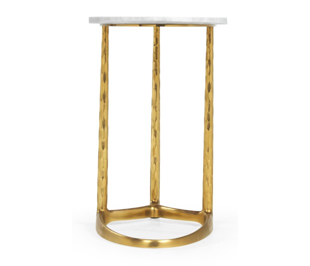 Fusion Brass Sofa Table with Marble Top