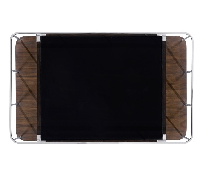 Rectangular Campaign Style Rolling Bar Cart