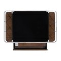 Rectangular Campaign Style Rolling Bar Cart