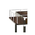 Rectangular Campaign Style Rolling Bar Cart