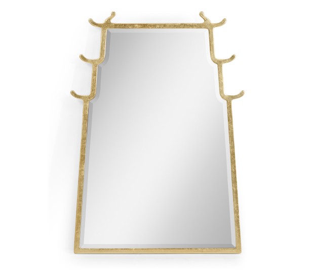 Asian Fusion Dorado Bronze Hanging Mirror