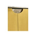 Fusion Oak & Brass Sideboard with White Marble Top