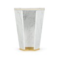 Fusion Hexagon Marble End Table