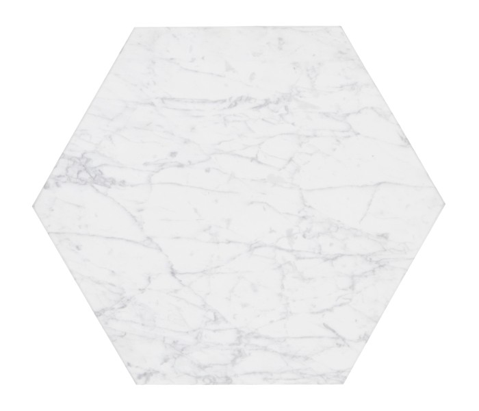 Fusion Hexagon Marble End Table