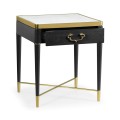 Fusion Square Oak & Marble Lamp Table