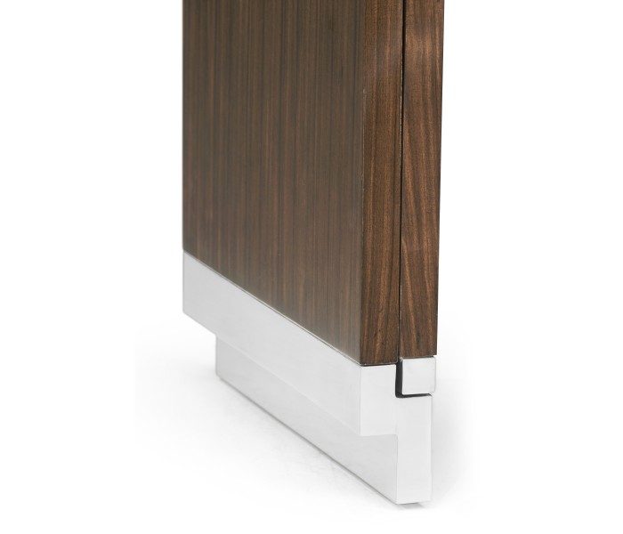 Campaign Style Dark Santos Rosewood Sliding Nesting Tables