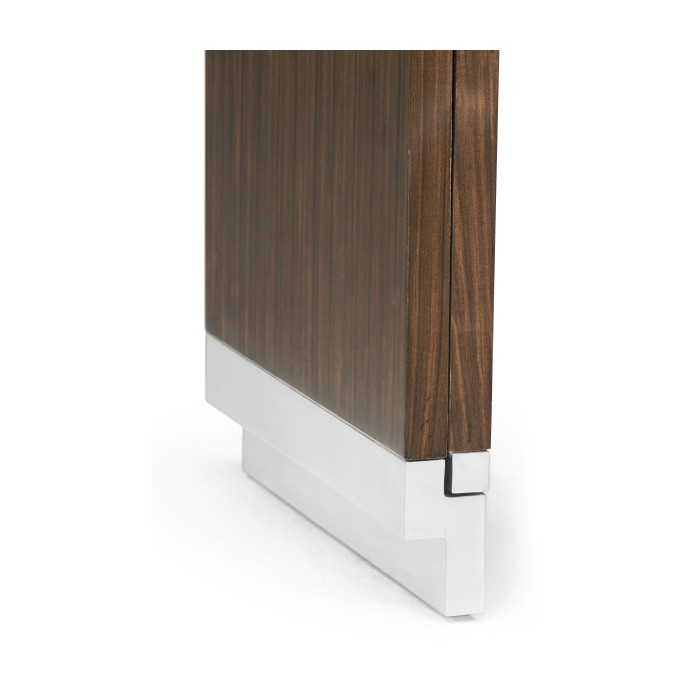 Campaign Style Dark Santos Rosewood Sliding Nesting Tables