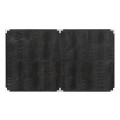 Campaign Style Dark Santos Rosewood & Faux Black Croc Leather Coffee Table with Drawers