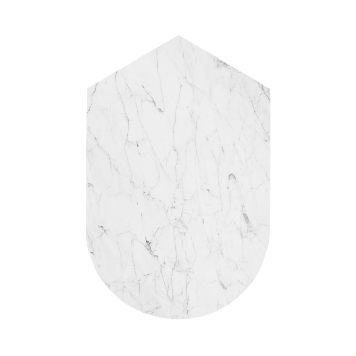 Fusion White Marble & Brass End Table