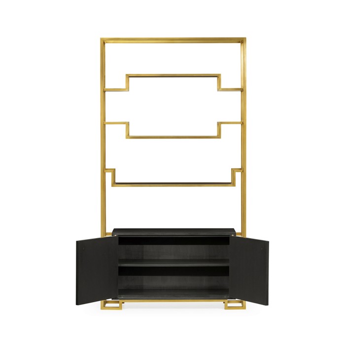 Fusion Étagère with Marble Doors