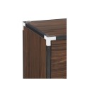 Campaign Style Dark Santos Rosewood Filing Cabinet