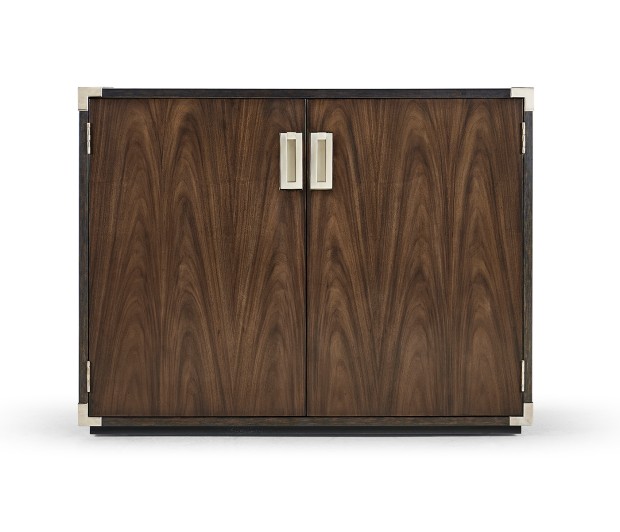 Campaign Style Dark Santos Rosewood Storage Cabinet