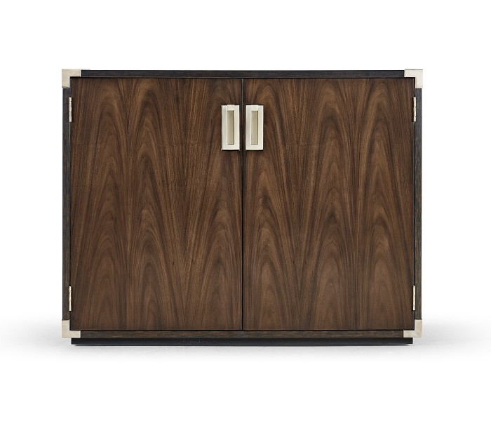Campaign Style Dark Santos Rosewood Storage Cabinet