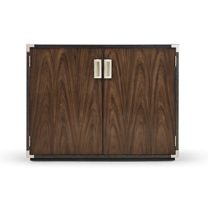 Campaign Style Dark Santos Rosewood Storage Cabinet