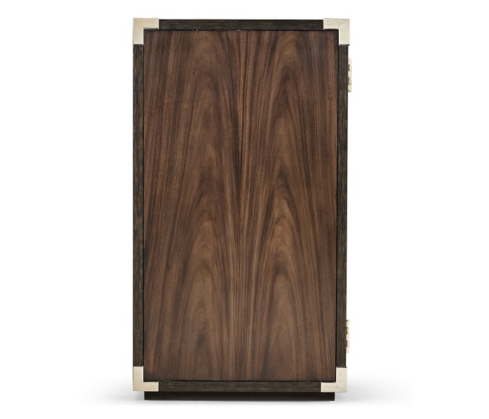 Campaign Style Dark Santos Rosewood Storage Cabinet