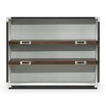 Campaign Style Dark Santos Rosewood Adjustable Storage Cabinet