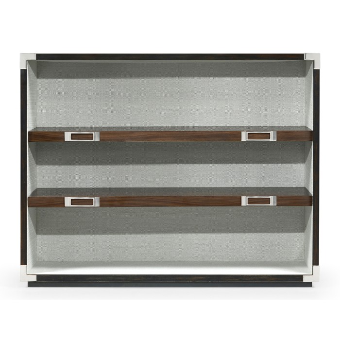 Campaign Style Dark Santos Rosewood Adjustable Storage Cabinet