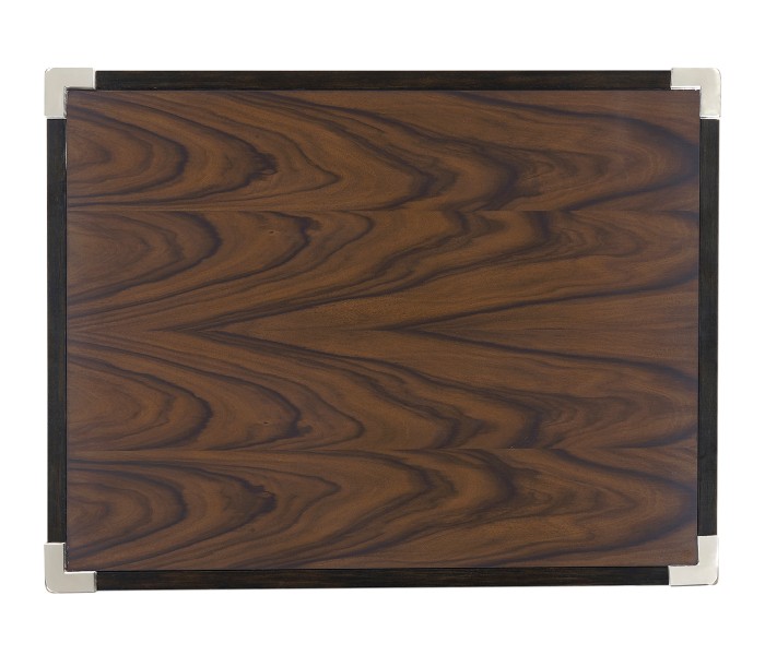 Campaign Style Dark Santos Rosewood Bedside Table with Drawer