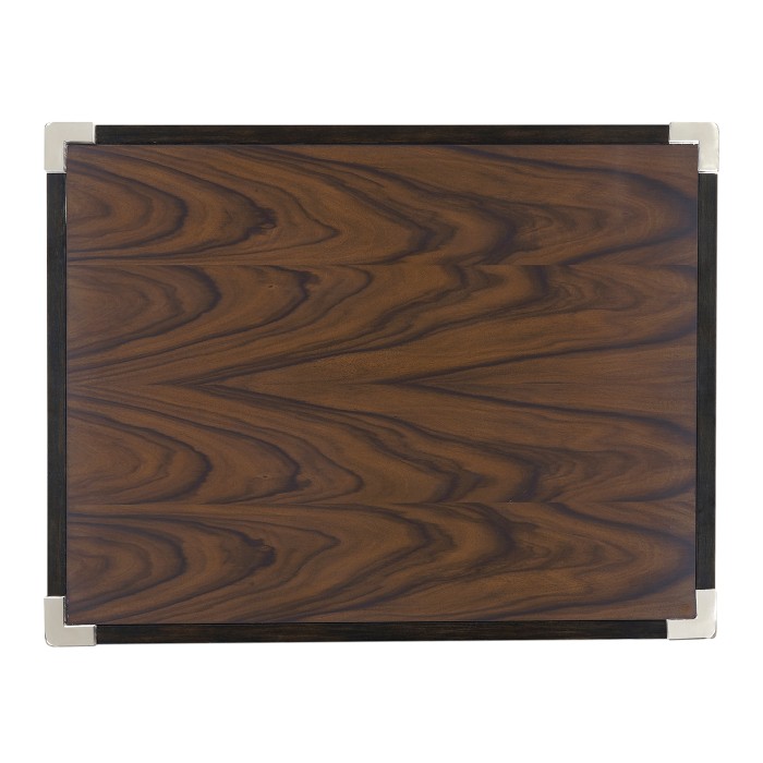 Campaign Style Dark Santos Rosewood Bedside Table with Drawer