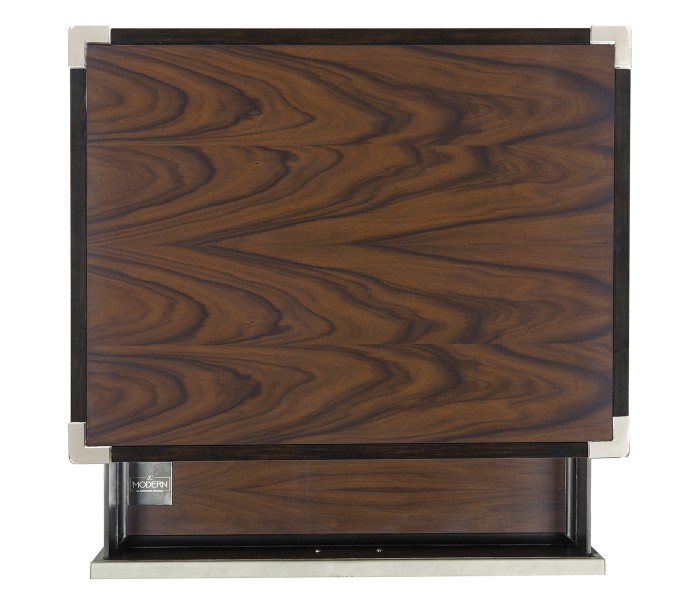 Campaign Style Dark Santos Rosewood Bedside Table with Drawer