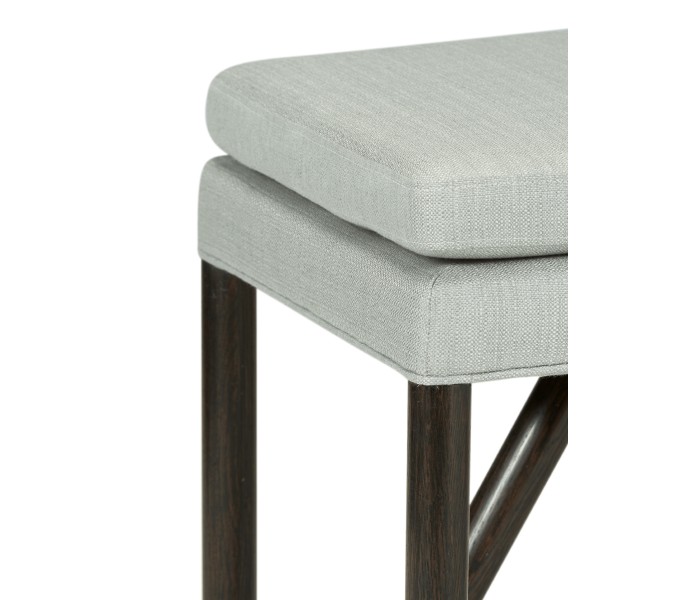 Campaign Style Charcoal Bench