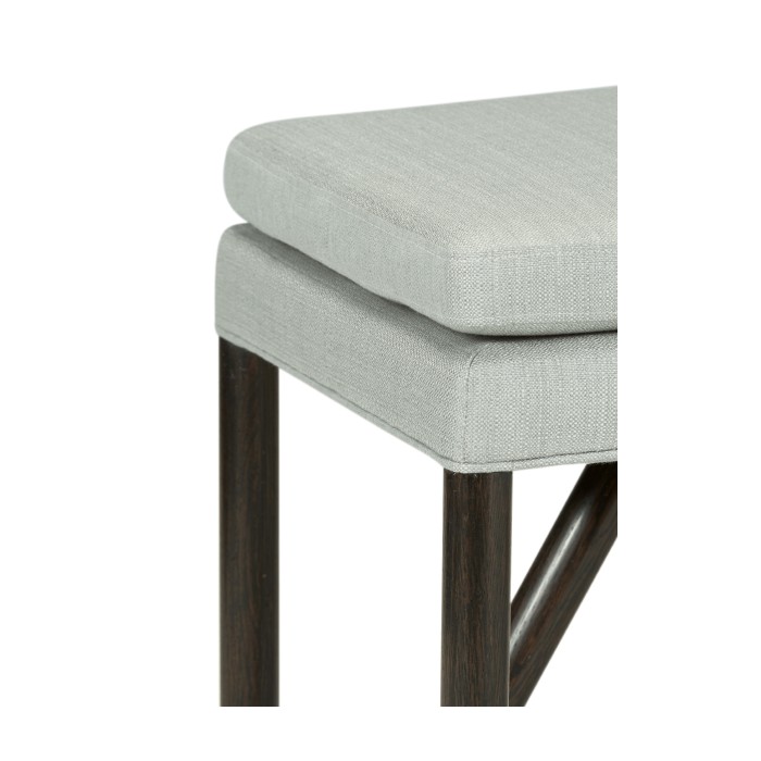 Campaign Style Charcoal Bench