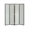 Campaign Style Dark Santos Rosewood Screen, Upholstered in COM