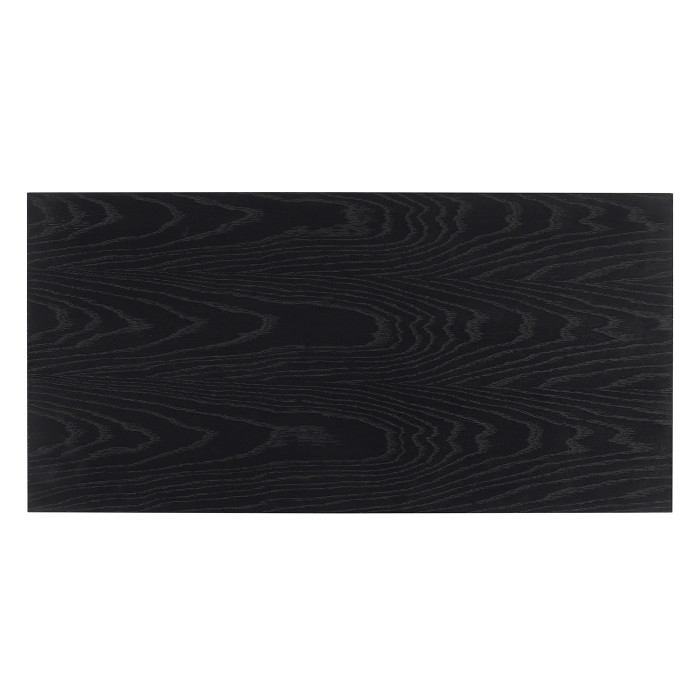 Contemporary Ebonised Oak & White Calcutta Marble Bedside Chest of Drawers