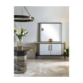 Round Contemporary Ebonised Oak & Brass Chandelier