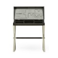 Campaign Style Dark Santos Rosewood Flip-Top Desk
